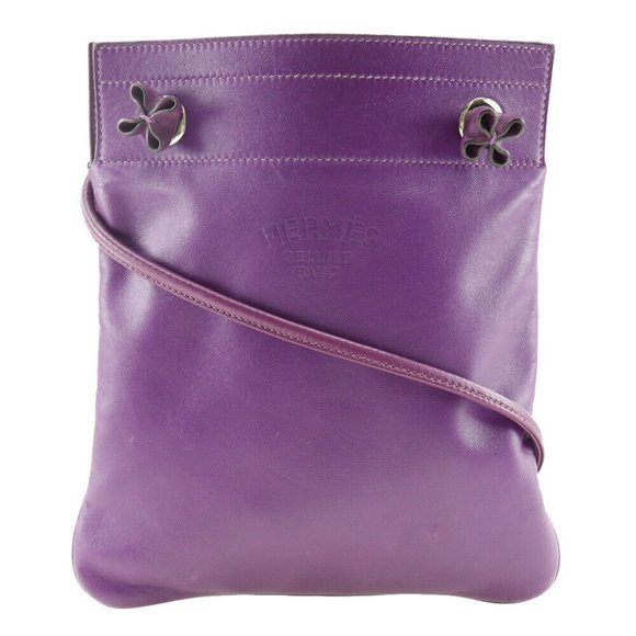 HERMES Aline Mini Shoulder Bag purple/SilverHardware Vaux Swift - Picture 1 of 9